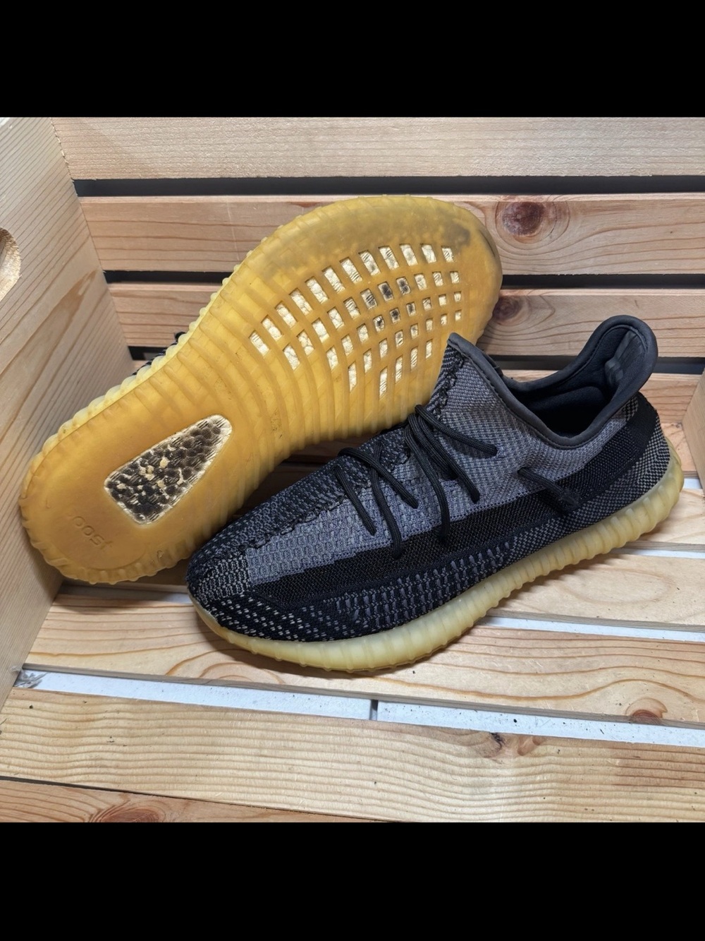 Adidas Yeezy Boost 350 V2 Carbon Black Asriel [FZ5000] Men's Size 10.5 US
